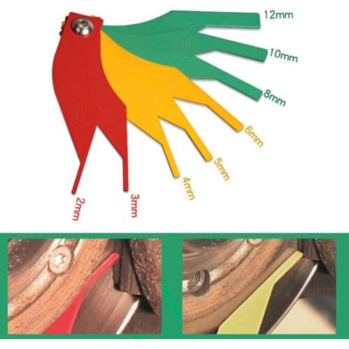 Universal Car Brake Pad Scale Thickness Gauge Wear Measuring Instrument Car Protection Tool Feeler Detector Car Accessories