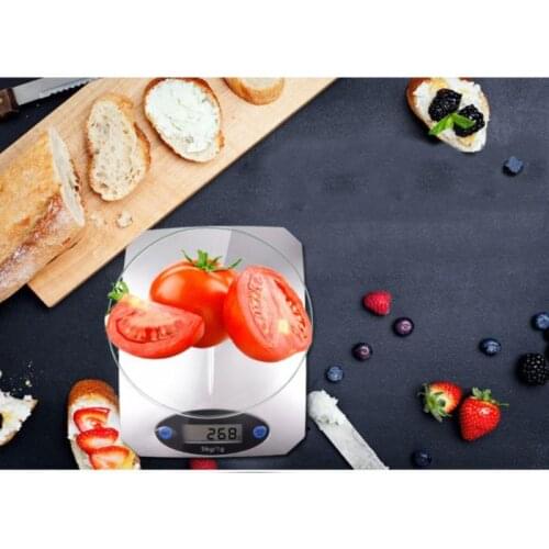 High-precision Electronic Scale 5kg Electronic Pocket Digital LCD Weighing Scale Kitchen Silver Scale Kitchen Measuring Tools