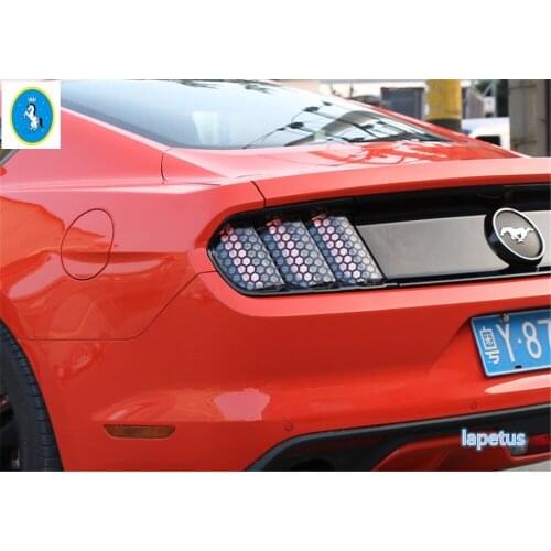 Trunk Rear Tail Bumper Lights Lamps Film Lamp Cover Paste Honeycomb Trim Fit For Ford Mustang 2015 2016 2017
