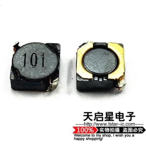 20pcs/SMD Power inductors 4D28 5D28 100UH Printing:101 5*5*3mm/6*6*3mm Shielding 4.7X4.7X2.8mm/5.7X5.7X2.8mm