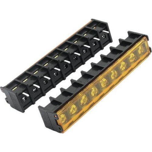 300V 30A 9.5mm 9-Position PCB Screw Terminal Barrier Block Connector 10 Pcs