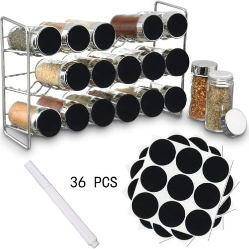 36 Pcs Round Chalkboard Blackboard Labels Sticker Reusable For Mason Spice Jam Jar Kitchen Storage Bottle Container Can With Pen