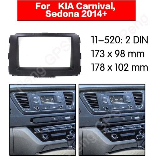 2 DIN Car Radio stereo Fitting installation Trim Kit adapter fascia For KIA Carnival, Sedona 2014+ frame Audio