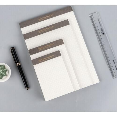 MINKYS Basic Series 70 Sheets A6/A7/A5/B5 Grid Blank Line Weekly Planner PP Cover Memo Pad Notebook Agenda School Stationery