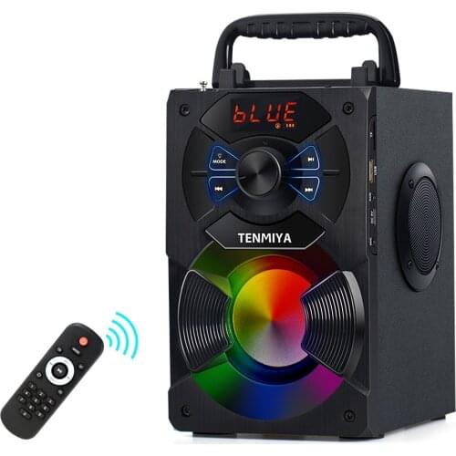 TOPROAD Big Power Bluetooth Speaker Portable Wireless Stereo Subwoofer Bass Party Speakers with RGB Lights Support FM Radio AUX