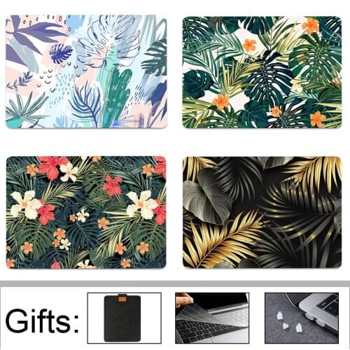 Sanmubaba Laptop Case For Macbook Air Pro Retina 11 12 13 15 16 inch With Touch Bar Plastic Hard Cover Laptop Bag+Keyboard Cover