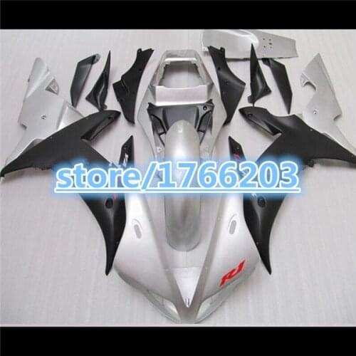 Black Silver for YZF-R1 02-03 YZF R1 2002-2003 YZFR1 YZF 1000 YZF1000 YZF-1000 02 03 2002 2003 Full Fairing Kit BBF