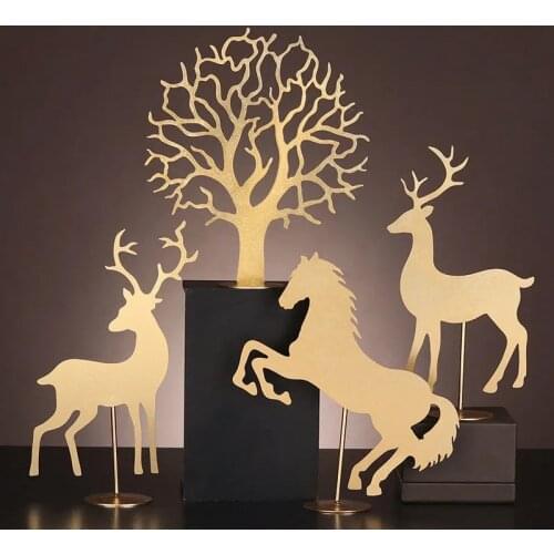 Nordic home decoration metal ornaments decor accessories for living room Bookcase office art Craft jewelry ornaments Gift