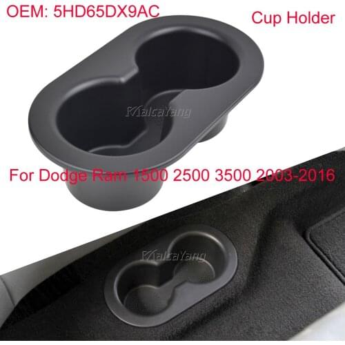 For Dodge Ram 1500 2500 3500 2003-2016 Dakota 2005-2010 Car Rear Seat Cup Holder Drink Bottle Holder 5HD65DX9AC