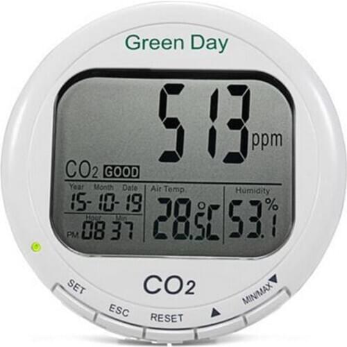 AZ7788 CO2 Detector Range 0~9999ppm CO2 Concentration Temperature Humidity Detection Instrument with Alarm