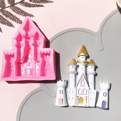 Princess Castle Fondant Mould DIY Castle Chocolate Silicone Mold Cake Decoration Gypsum Epoxy Mold