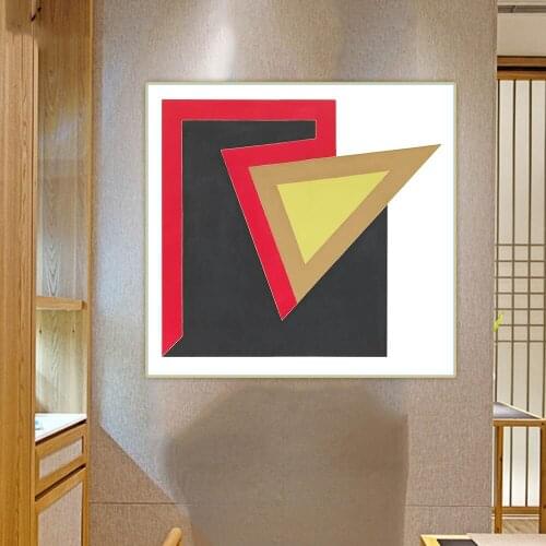 Frank Stella《Tuftonboro 1966》Canvas Oil Painting Minimalism Artwork Poster Picture Backdrop Wall Hanging Decor Home Decoration