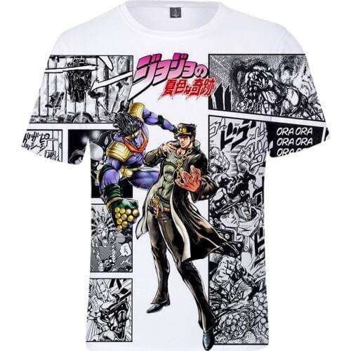 Japanese Manga JOJO 3D T Shirt Men/Women Anime JOJOs Bizarre Adventure Printed Tshirt T-shirt Fashion Harajuku T Shirts Clothes