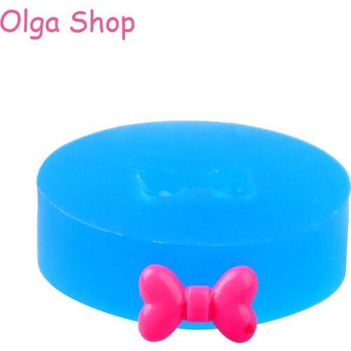 FYL520 11.3mm Bowknot Silicone Mold - Bow Mold Miniature Food, Sugarcraft, Fondant, DIY Handmade, Resin Jewelry Making, Candy