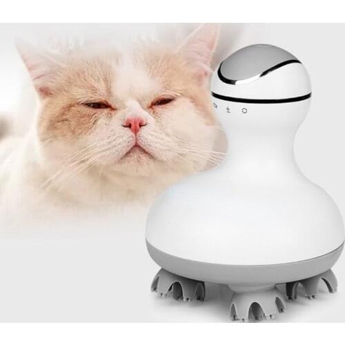 Cat love massager 2021 customize smart silicone deep kneading head massage for pet