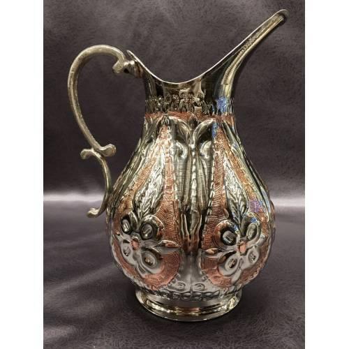 Copper handmade pitcher-hammer wrought real copper engraved pitcher