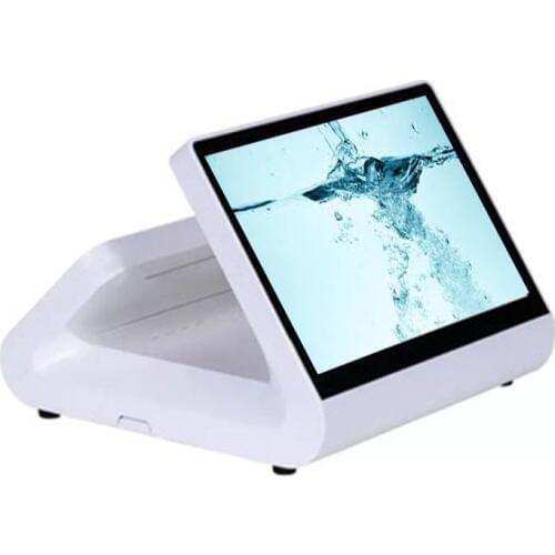 POS system desktop 12 inch capacitive touch screen POS terminal with customer display restaurant cash register