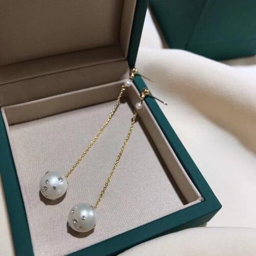 Natural Fresh-water Edison Pearls Drop-Earrings,High quality earrings for women,Jewelry for Work and life wear accessories