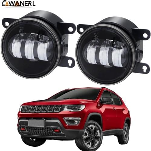 LED Fog Light For Jeep Compass MP 2017 2018 Car H11 Front Bumper Fog Lamp DRL Amber White 30W 4000LM 12V