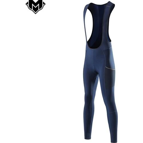 MK Warm Cycling Bib Trousers Winter Thermal Mountain Bike long Pants Bicycle Tights Cycling Bib Pants