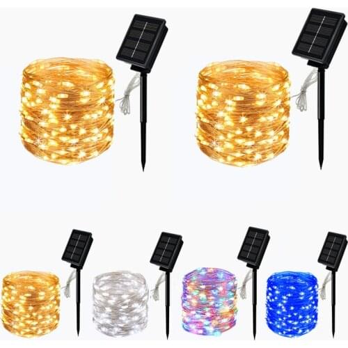 Outdoor Solar LED Lights Garden Decoration Waterproof Solar Garland Lights Christmas Party Decoration Solar LED Christmas Lights
