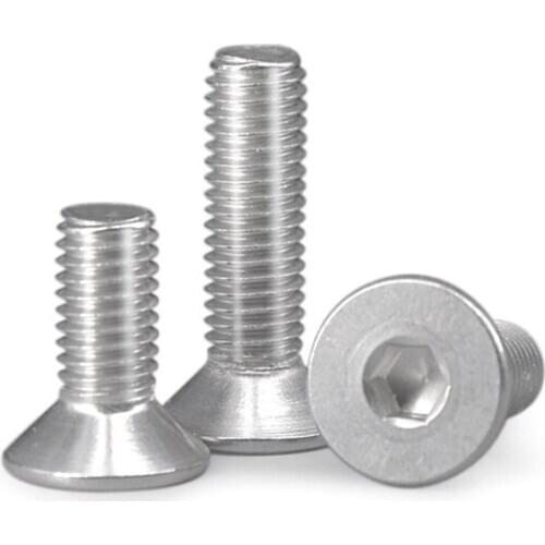 304 stainless steel inch flat head hex head screw / countersunk head screw / flat cup American standard screw 3/16 1/4 5/16-18