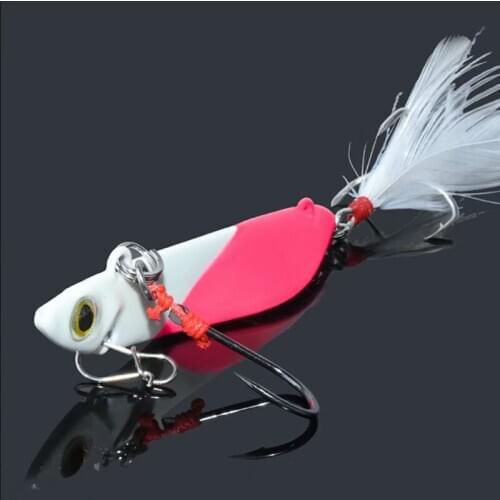 1PCS new fishing lure 18g metal VIB fishing bait spinnerbait Treble Hook hard lures China free shipping