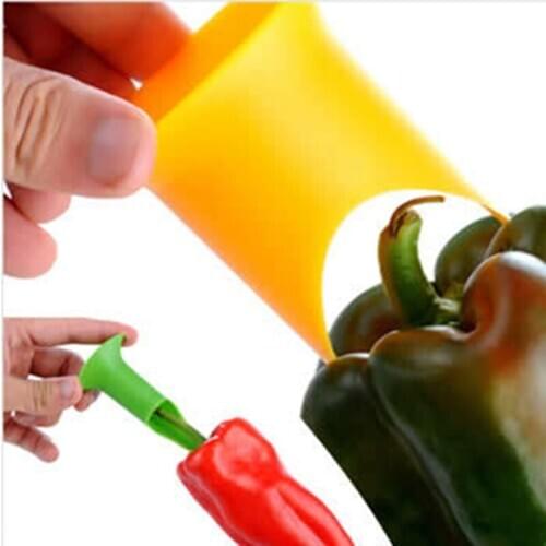 2pcs/set Vegetable Corer Slicer Cutter Peeler Pepper Coring Device Fruit Core Seed Remover kitchen Gadgets