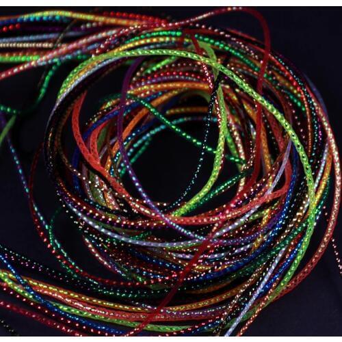 2yards/pack 1mm Body Material UV Pearl Flasher String Fly Tying Midge Ribbing Nymph Streamer