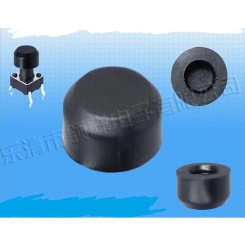 6x6 key cap rounded black A63 Inner diameter 3MM The key cap fitted with the 6*6 round head light touch switch