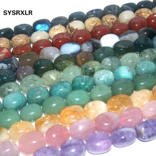 Natural Stone Beads Pink Quartz Amethysts Agates Lapis lazuli Beads For Jewelry Making DIY Bracelet Necklace Earrings 15*20 MM