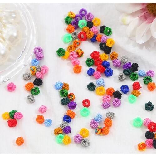 10pcs Handmade thread Spacer knot Charm Pendant Beads for DIY Earrings Necklace Bracelet Jewelry Making Sewing Accessories