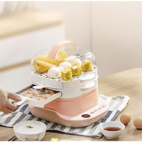 Household Food Steamer Cooker Multifunctional Rice Noodles Roll Steamer Egg Vermicelli Roll Breakfast Noodles Cooking Machine