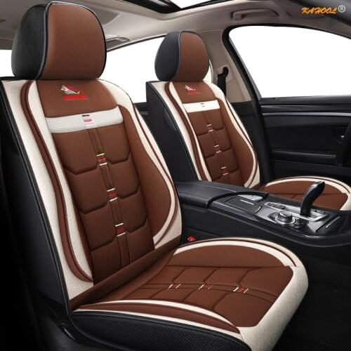 KAHOOL flax car seat covers For toyota avensis t25 wish prado 120 150 corolla prius 20 land cruiser 100 camry 40 50 car seats