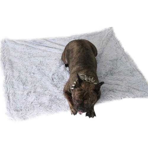 Long Plush Pet Dog Cat Bed Blankets Fluffy Dog Bed Mats Deep Sleeping Soft Summer Thin Covers for Dogs Solid Cats Mattress