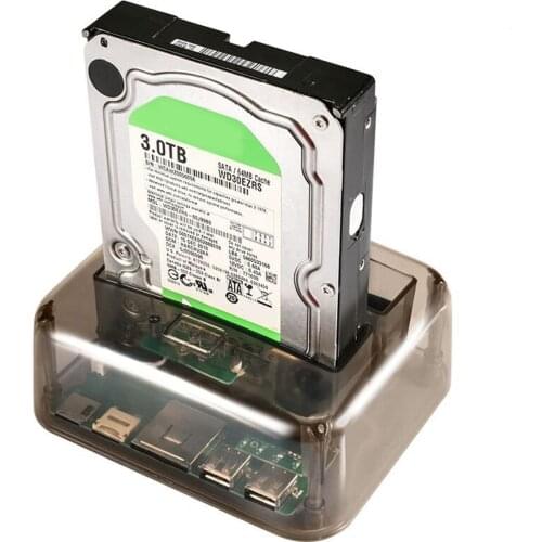 2.5 inch 3.5 Sata/Ide Hdd Case 2-Dock Dual Bay Hard Drive Docking Station 3.0 E-Sata Card Reader Hub Usb Enclosure Hdd Enclosure