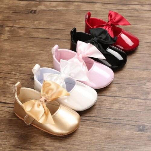 Hot Toddler Girl Crib Shoes Newborn Cute Baby Girls Boys Bowknot Soft Sole Casual Shoes Baby Casual Shoes Girl 6-12 Months