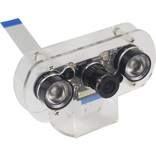 5MP Camera Module For Raspberry Pi 4B/3B+/3B/2B Infrared Night Vision 1080P Camera with Holder Case