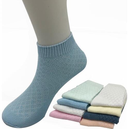 5 Pairs/Lot 2018 Summer New Cotton Boys&Girls Baby Socks Pure Color Mesh Breathable Comfort Fashion Kids Socks