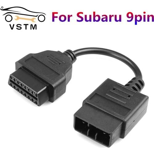 2021 New For Su*baru 9pin OBD Cable to obd2 16pin lead diagnostic interface 9 pin OBDII extension cord lead