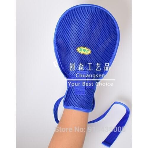 Constraint for bedridden patients hand restraint glove , wrist hand fixing glove with band belt , home care glove