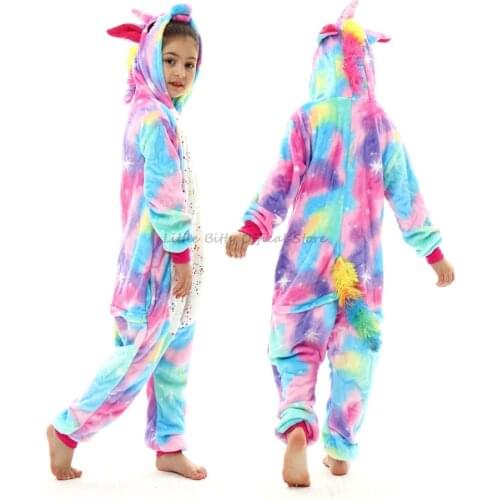 Animal Cartoon Panda Leopard Licorne Stich Pajamas Sets Children Sleepwear Unicorn Girls Pajama Pyjamas Kids Kigurumi Pyjamas