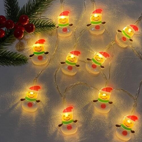 Christmas Santa Snowman LED Garland String Lights Christmas Decoration For Home 2021 Cristmas Light Navidad Natal New Year 2022