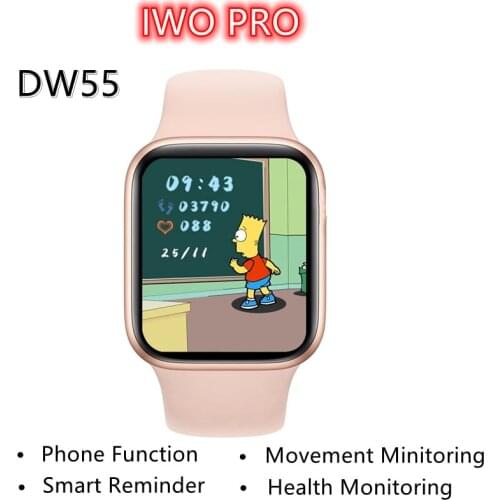 IWO PRO DW35 Smart Watch 1.75inch Screen 44MM Bluetooth Call Wireless Charger Mens Watches Body Temperature PK I8 pro HW16