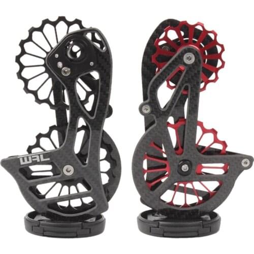 Road Bike Rear Derailleur Oversize Ceramic Bearing 17T Pulley Carbon Cage OSPW System For SHIMANO6800/6870/9000/9070 R7000/R8000