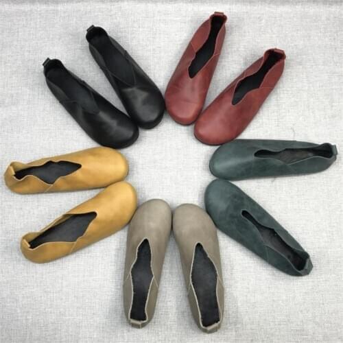 SexeMara New Fashion Forest style Genuine Leather Women shoes soft Cowhide female Casual Shoes size 34-40 6 Colors Free shipping