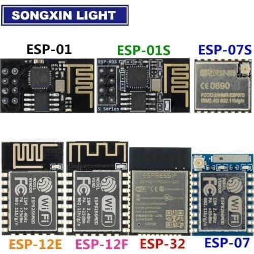 100PCS ESP8266 ESP-01 ESP-01S ESP-07 ESP-12 ESP-12E ESP-12F serial WIFI wireless module wireless transceiver