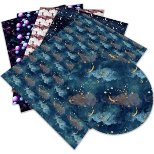 30cm*136cm Cartoon Cartoon Horse Printed Artificial Leather Fabric Sewing DIY Shoes Bag Material