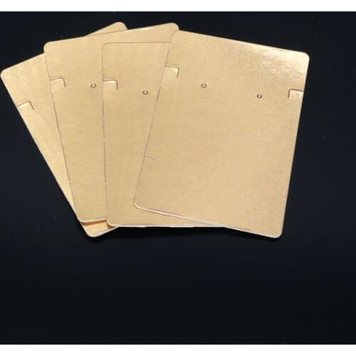 50PCS Bling Gold Blank Paper Jewelry Necklace Cards Label Tags Earring cards for Handmade DIY Accessories Wholesale