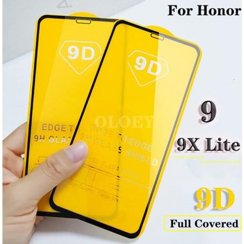 9D Tempered Glass On Honor 9X Lite Full Cover Protective Glas For Huawei Honor 9 X Lite Screen Protector Honor9 9xlite x9 light